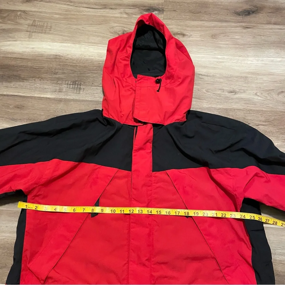Vtg 90s The North Face Hydroseal Jacket Mens XL  Mountain Guide Red Black